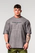 Pánské tričko Nebbia  Washed-off Oversized Heavyweight Cotton T-shirt NO SHORTCUTS Light Grey