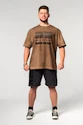 Pánské tričko Nebbia  Washed-off Oversized T-shirt HERITAGE Light Brown