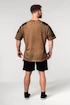 Pánské tričko Nebbia  Washed-off Oversized T-shirt LIFTING CLUB Light Brown