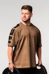 Pánské tričko Nebbia  Washed-off Oversized T-shirt LIFTING CLUB Light Brown