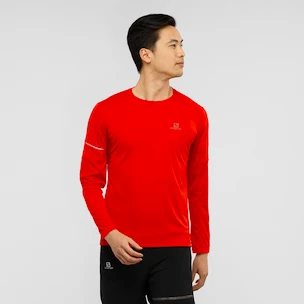 Pánské tričko Salomon  Agile LS Tee red S