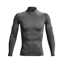 Pánské tričko Under Armour  HeatGear Armour Comp Mock LS Gray XXL