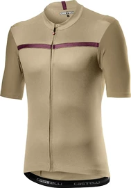 Pánský cyklistický dres Castelli Unlimited Jersey Dark Sand/Bordeaux