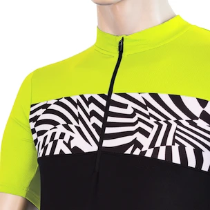 Pánský cyklistický dres Sensor  Cyklo Miles Black/Neon Yellow