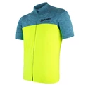 Pánský cyklistický dres Sensor  Cyklo Motion Blue/Neon Yellow