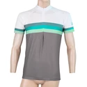 Pánský cyklistický dres Sensor  Cyklo Summer Stripe Grey/Green