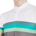 Pánský cyklistický dres Sensor  Cyklo Summer Stripe Grey/Green