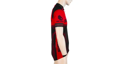 Pánský cyklistický dres Sensor  Cyklo Team Up Black/Red S