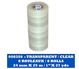 Páska na holeně Blue Sports Clear Poly Shin Pad Tape 24 mm x 25 m 8-Pack