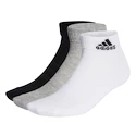 Ponožky adidas  Cushioned Sportswear Ankle Socks 3 Pairs Grey/White/Black  XL