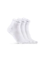 Ponožky Craft Core Dry Mid 3-Pack White  40-42