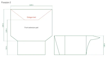 Přístřešek Coleman  Octagon Front extend grey