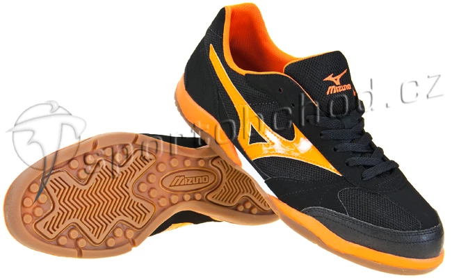 S lovky Mizuno Futbol Sala 3 IN Black VibrantOrange Sportega