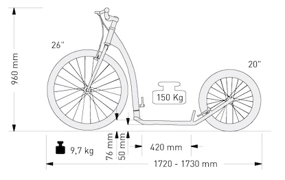 Skládací koloběžka Kostka Tour Fold