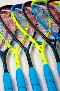 Squashová raketa Salming  Grit Powerlite Racket Blue/Yellow