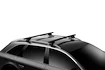 Střešní nosič Thule s hliníkovou EVO tyčí černý Chevrolet Rezzo 5-dr Estate se střešními podélníky (hagusy) 05-08
