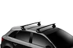 Střešní nosič Thule s hliníkovou EVO tyčí černý Nissan March K13 5-dr Hatchback s holou střechou 10-16