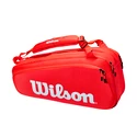 Taška na rakety Wilson  Super Tour 6 Pack Red