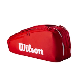 Taška na rakety Wilson Super Tour Red 6PK 2025