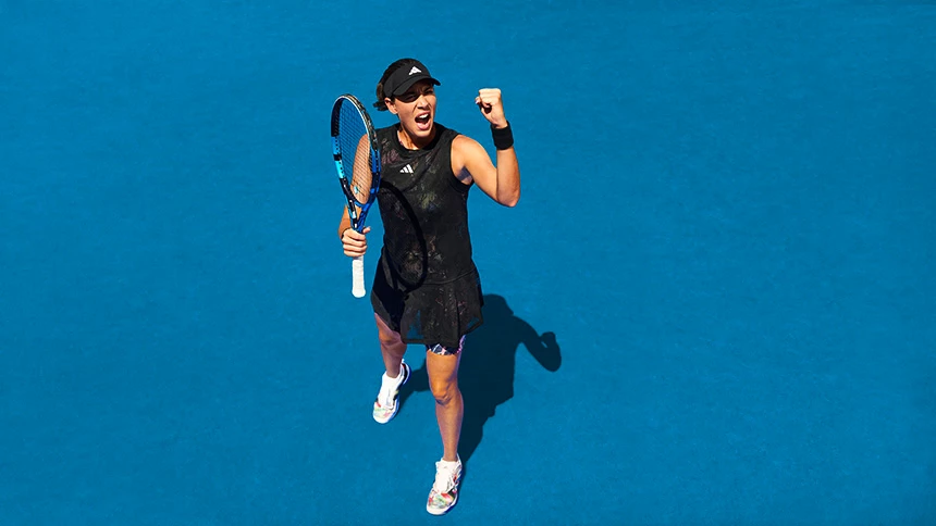 Garbine Muguruza v tenisovém oblečení adidas Melbourne 2023