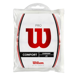 Vrchní omotávka Wilson Pro Comfort Overgrip White (12 Pack)
