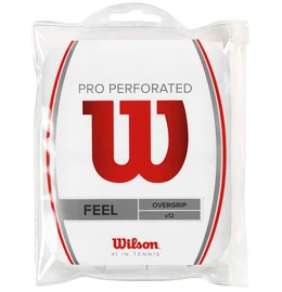 Vrchní omotávka Wilson Pro Overgrip Perforated White (12 Pack)