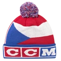 Zimní čepice CCM  FLAG POM KNIT TEAM  CZECH Multiple Team Color