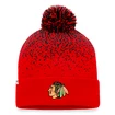 Zimní čepice Fanatics Iconic Gradiant Iconic Gradiant Beanie Cuff with Pom Chicago Blackhawks